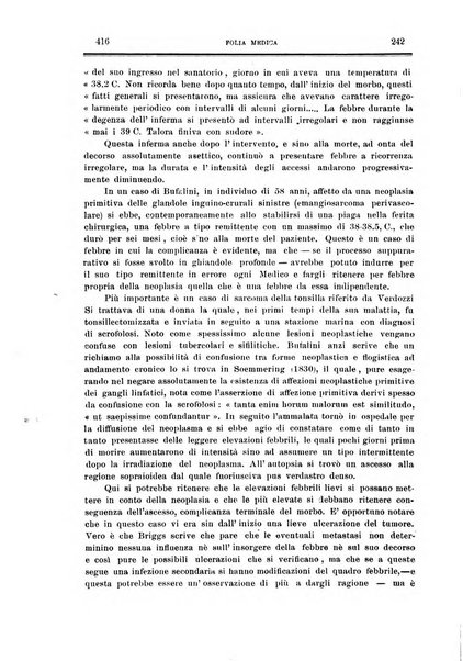 Folia medica periodico trimensile di patologia e clinica medica