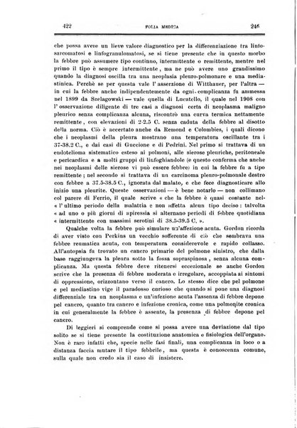 Folia medica periodico trimensile di patologia e clinica medica