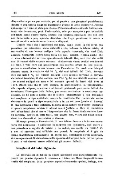 Folia medica periodico trimensile di patologia e clinica medica