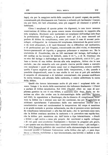 Folia medica periodico trimensile di patologia e clinica medica