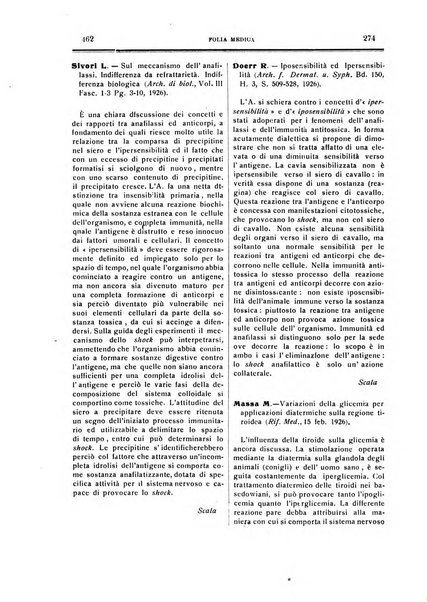 Folia medica periodico trimensile di patologia e clinica medica