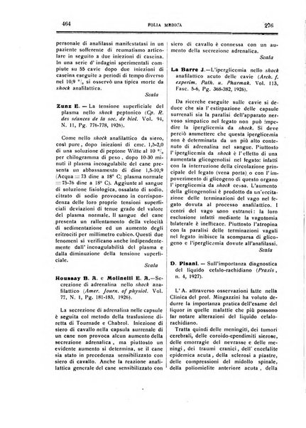 Folia medica periodico trimensile di patologia e clinica medica