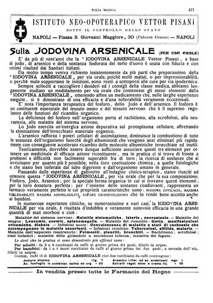 Folia medica periodico trimensile di patologia e clinica medica