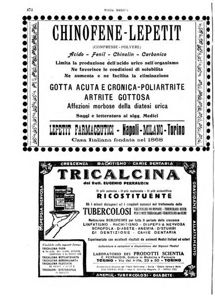 Folia medica periodico trimensile di patologia e clinica medica