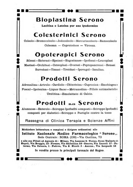 Folia medica periodico trimensile di patologia e clinica medica