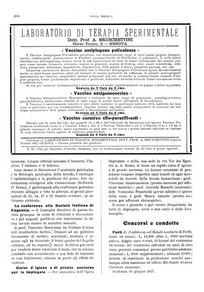 Folia medica periodico trimensile di patologia e clinica medica