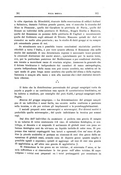 Folia medica periodico trimensile di patologia e clinica medica