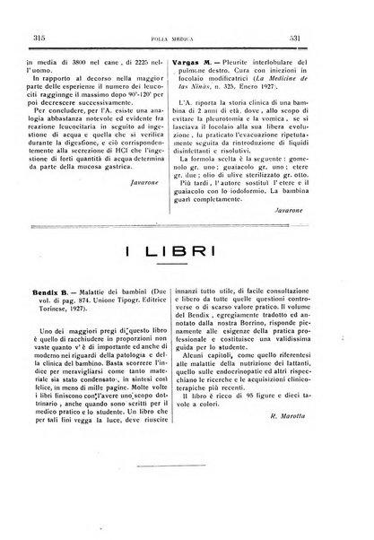 Folia medica periodico trimensile di patologia e clinica medica