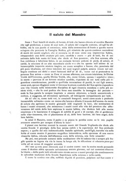 Folia medica periodico trimensile di patologia e clinica medica