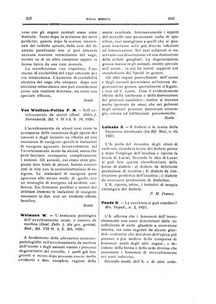 Folia medica periodico trimensile di patologia e clinica medica