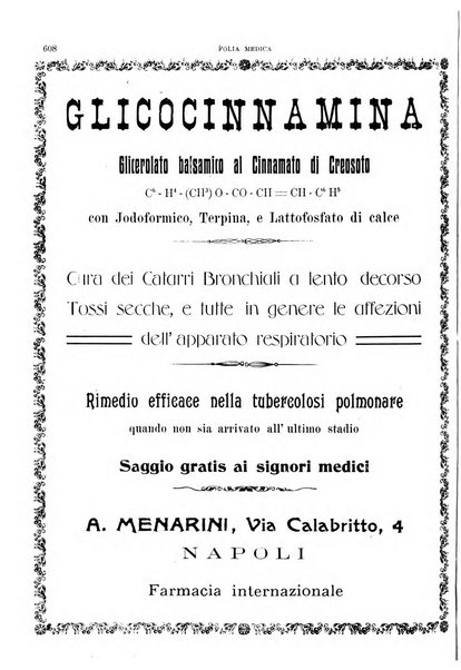 Folia medica periodico trimensile di patologia e clinica medica