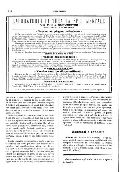 Folia medica periodico trimensile di patologia e clinica medica