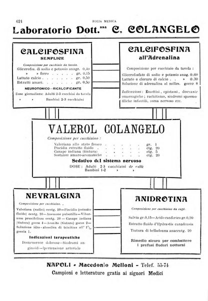 Folia medica periodico trimensile di patologia e clinica medica