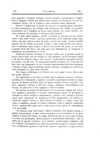 Folia medica periodico trimensile di patologia e clinica medica