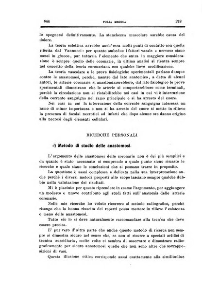 Folia medica periodico trimensile di patologia e clinica medica