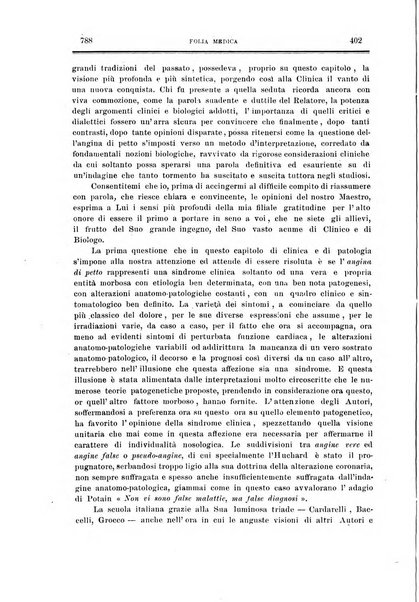 Folia medica periodico trimensile di patologia e clinica medica