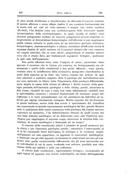 Folia medica periodico trimensile di patologia e clinica medica