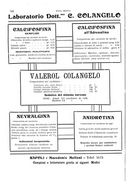 Folia medica periodico trimensile di patologia e clinica medica