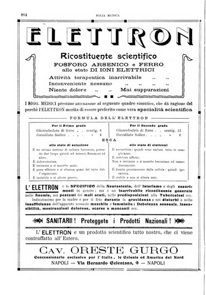 Folia medica periodico trimensile di patologia e clinica medica