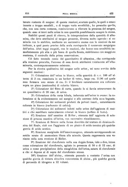 Folia medica periodico trimensile di patologia e clinica medica