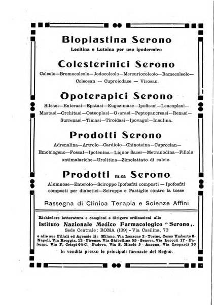 Folia medica periodico trimensile di patologia e clinica medica