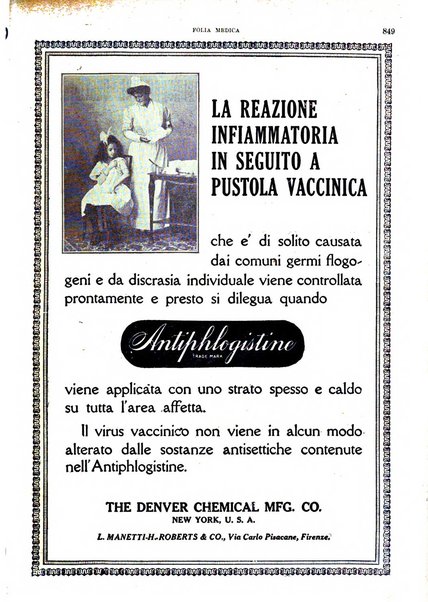 Folia medica periodico trimensile di patologia e clinica medica