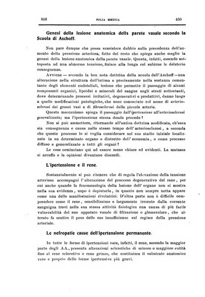 Folia medica periodico trimensile di patologia e clinica medica