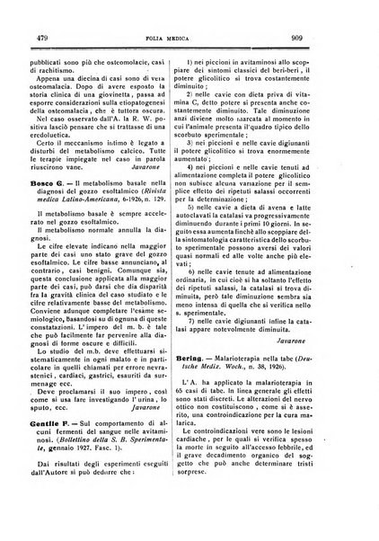 Folia medica periodico trimensile di patologia e clinica medica