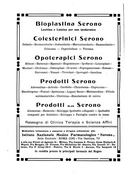 Folia medica periodico trimensile di patologia e clinica medica