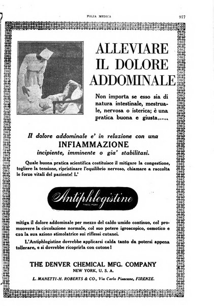 Folia medica periodico trimensile di patologia e clinica medica