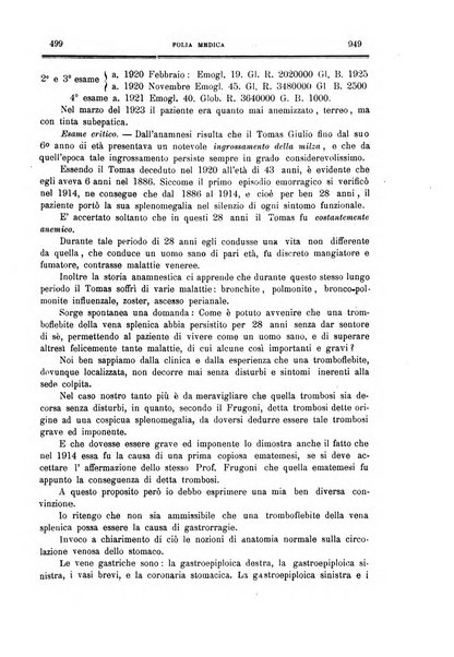 Folia medica periodico trimensile di patologia e clinica medica