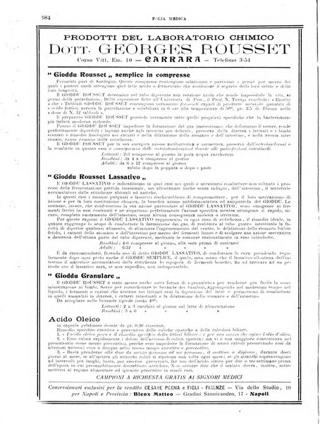 Folia medica periodico trimensile di patologia e clinica medica