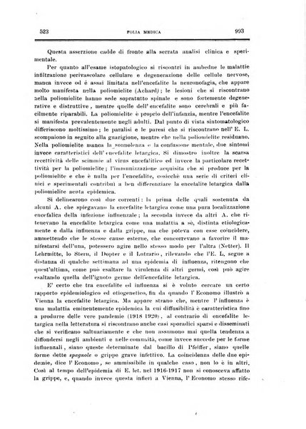 Folia medica periodico trimensile di patologia e clinica medica