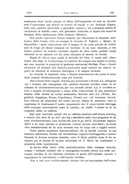 Folia medica periodico trimensile di patologia e clinica medica