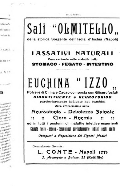 Folia medica periodico trimensile di patologia e clinica medica