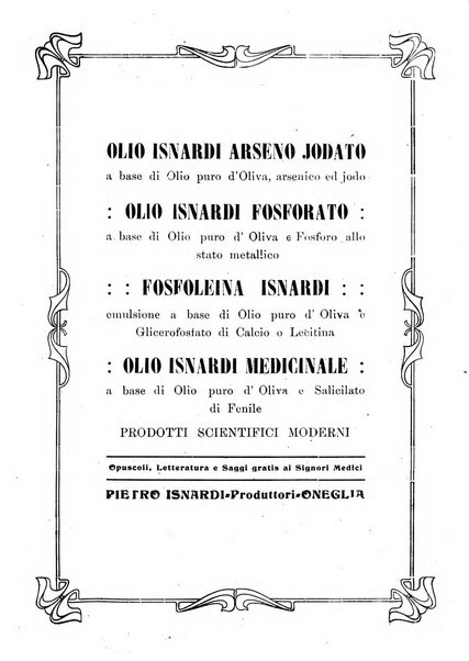 Folia medica periodico trimensile di patologia e clinica medica