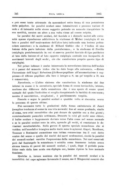 Folia medica periodico trimensile di patologia e clinica medica