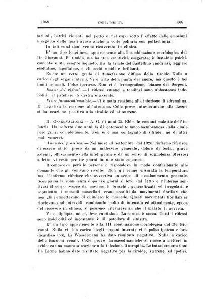 Folia medica periodico trimensile di patologia e clinica medica