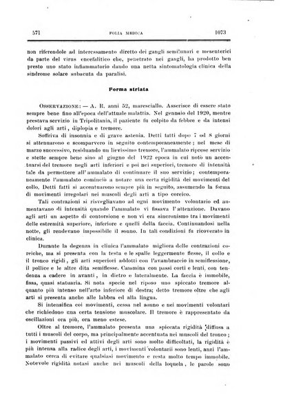 Folia medica periodico trimensile di patologia e clinica medica