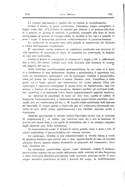 Folia medica periodico trimensile di patologia e clinica medica