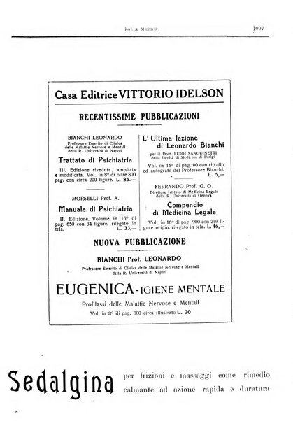 Folia medica periodico trimensile di patologia e clinica medica