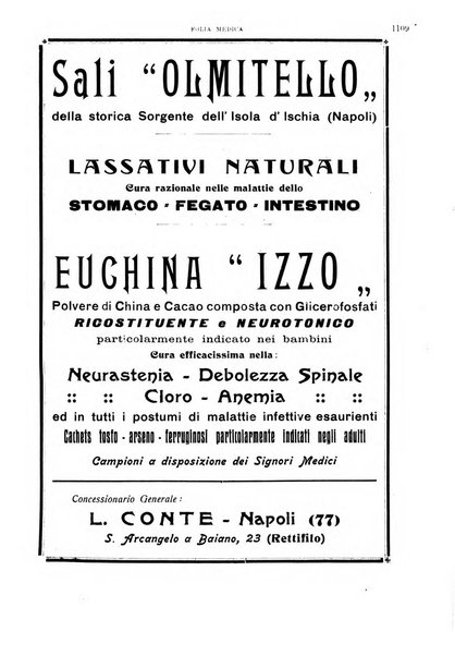 Folia medica periodico trimensile di patologia e clinica medica