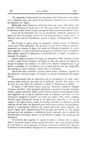 Folia medica periodico trimensile di patologia e clinica medica