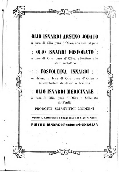 Folia medica periodico trimensile di patologia e clinica medica