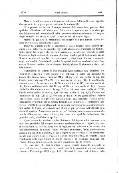 Folia medica periodico trimensile di patologia e clinica medica