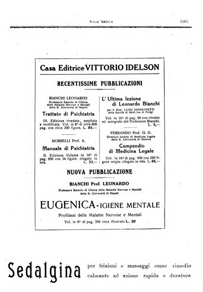 Folia medica periodico trimensile di patologia e clinica medica