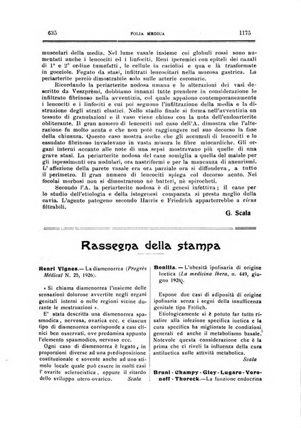 Folia medica periodico trimensile di patologia e clinica medica