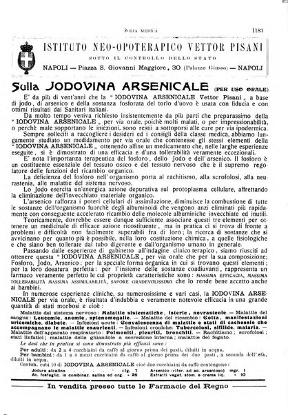 Folia medica periodico trimensile di patologia e clinica medica