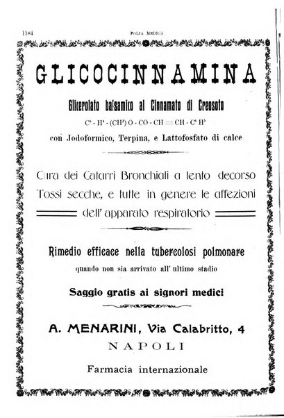 Folia medica periodico trimensile di patologia e clinica medica