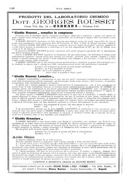 Folia medica periodico trimensile di patologia e clinica medica